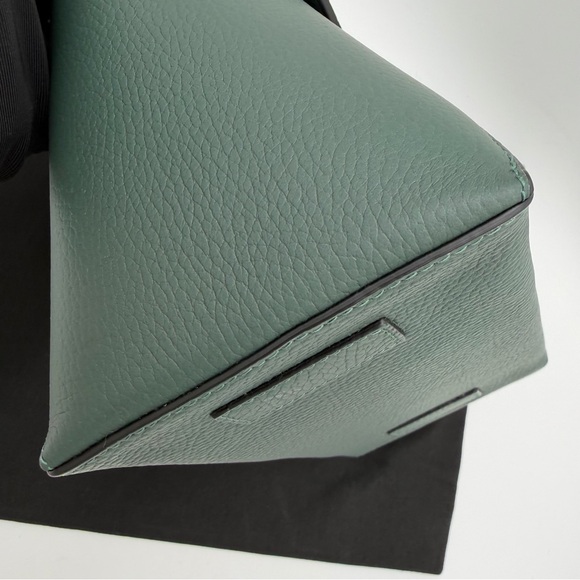 Strathberry Mosaic Bottle Green-Sage Leather Gold Bar Hardware - Picture 5 of 16